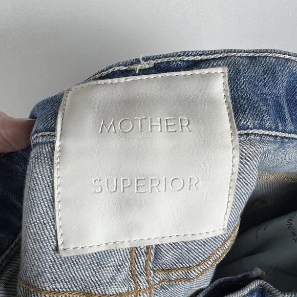 Mother Superior The Tom Cat Jeans In The Confession Wash Size 24 Distressed Boho - Picture 10 of 13